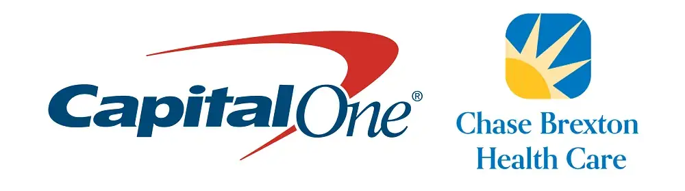 Logos of Capital One and Chase Brexton Health Care