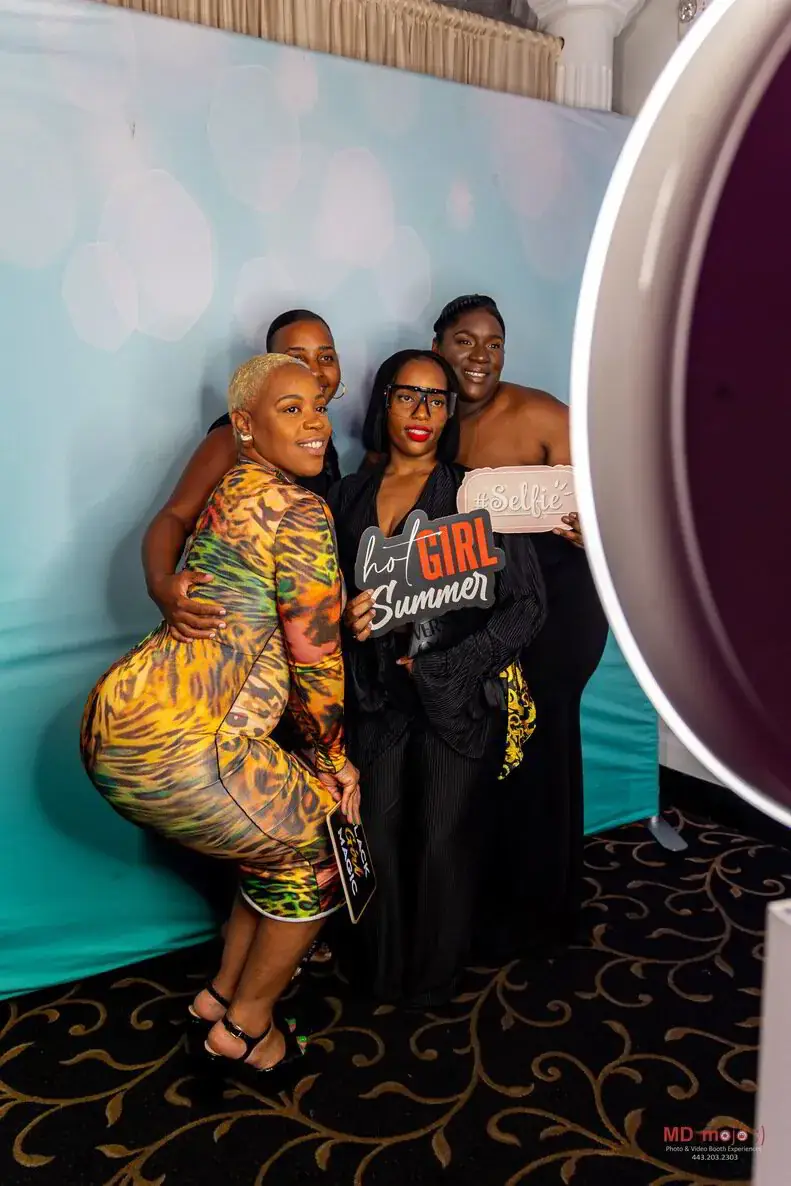 Guests using the DigiPod selfie photo booth