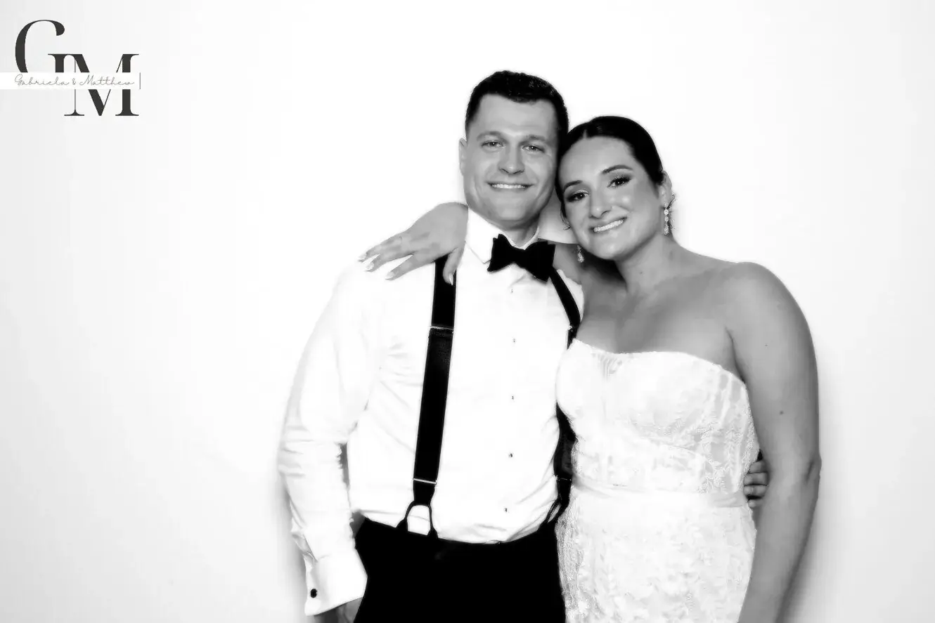 Black and white glam photo booth print