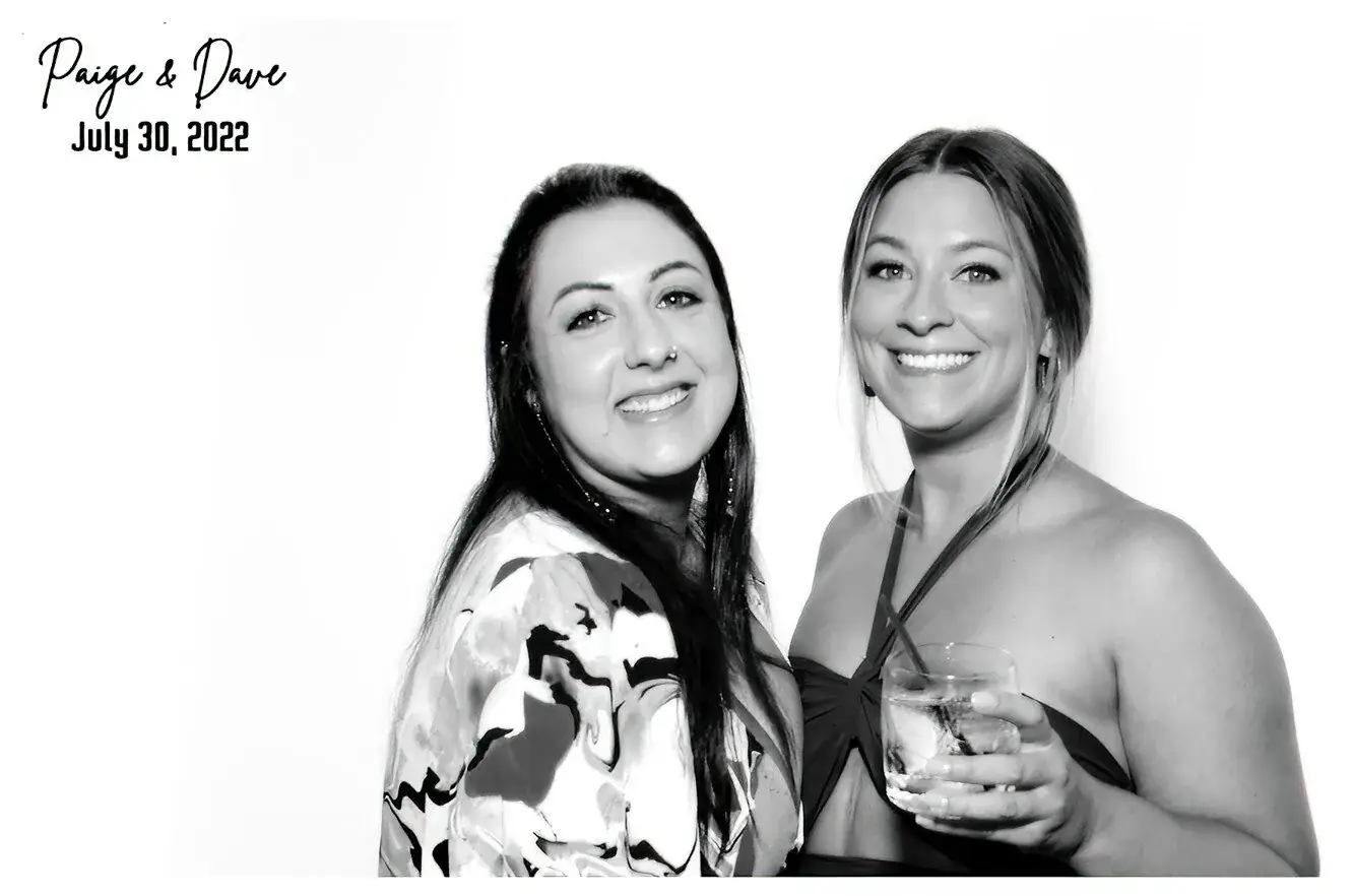 Black and white glam photo booth print