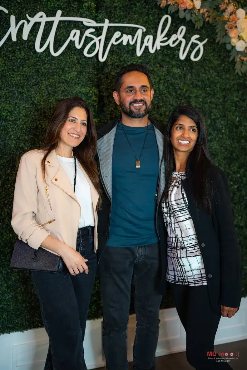 Guest at a branded corporate photo booth