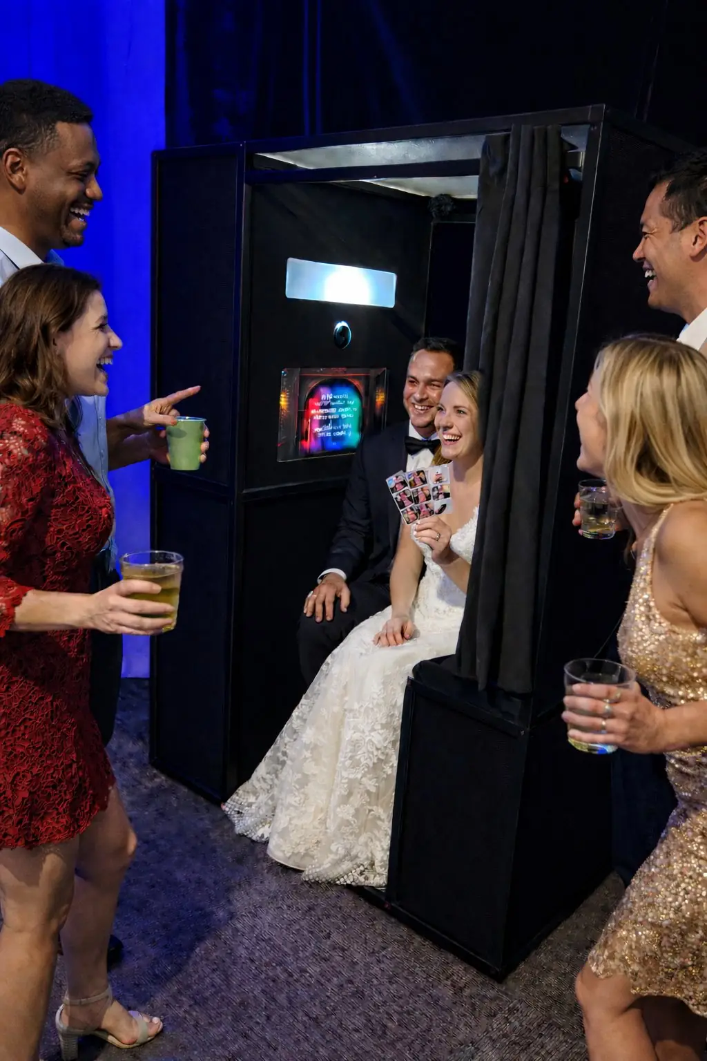 MojoHaus enclosed booth at a wedding reception